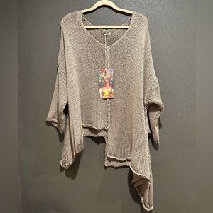 Asymmetrical Oat Knit Sweater | NWT | Soft Neutral Layering